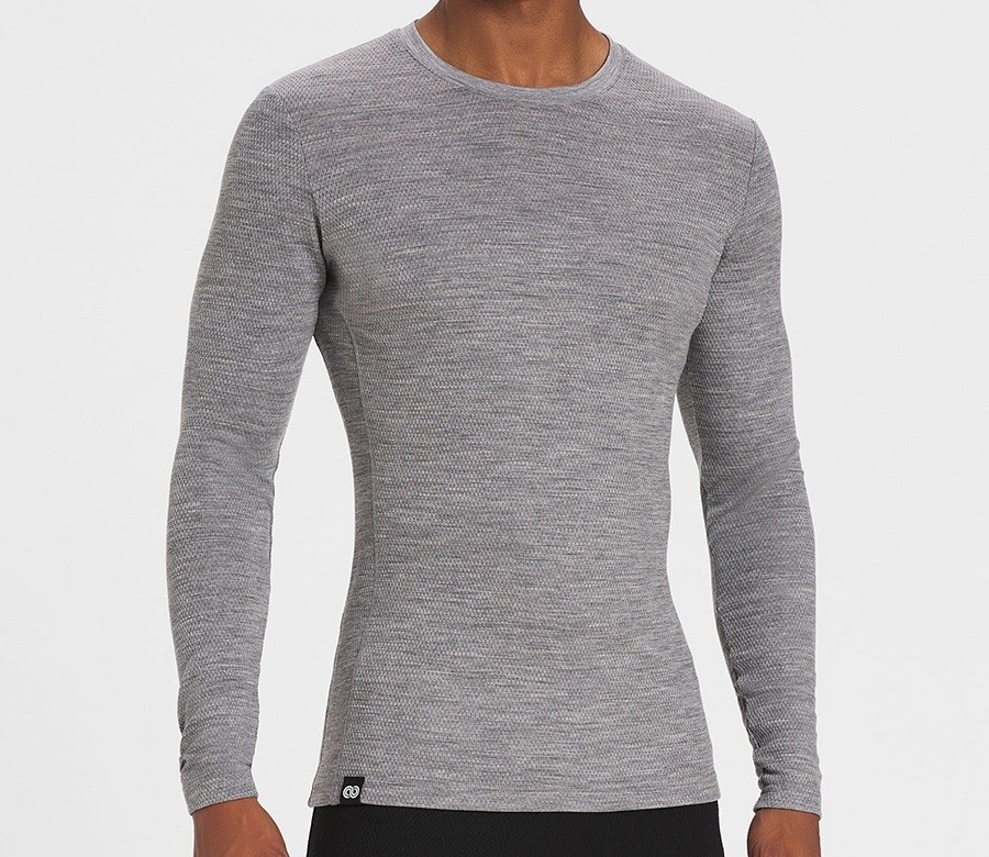 Maglia intima in lana merino FURUD 180gr manica lunga grgio