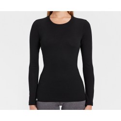 Maglia intima in lana merino manica lunga da Donna COCOON 180gr nero